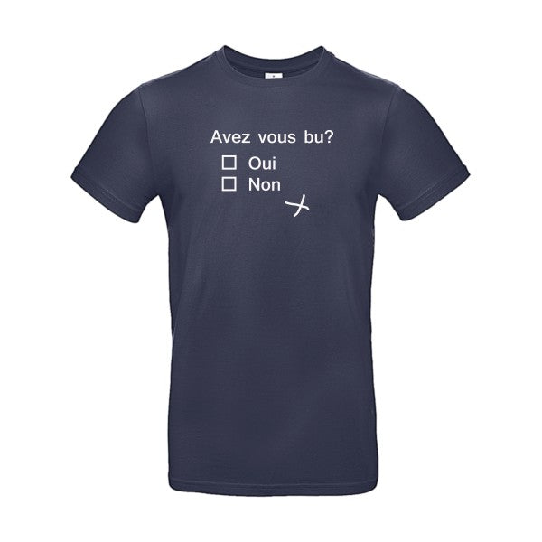 Avez vous bu ? B&C - E190 T-shirt|Navy Blue||2XL