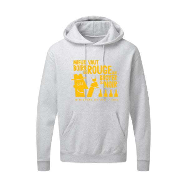 Mieux vaut jaune Or |Sweat capuche imprimé homme