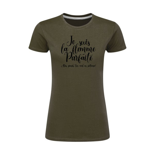 La flemme parfaite | Noir |T shirt original femme|SG