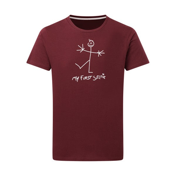 First Selfie - Flex Blanc Tshirt original Burgundy  2XL