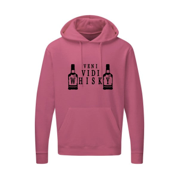 VENI VIDI WHISKY |Sweat  capuche humoristique noir 