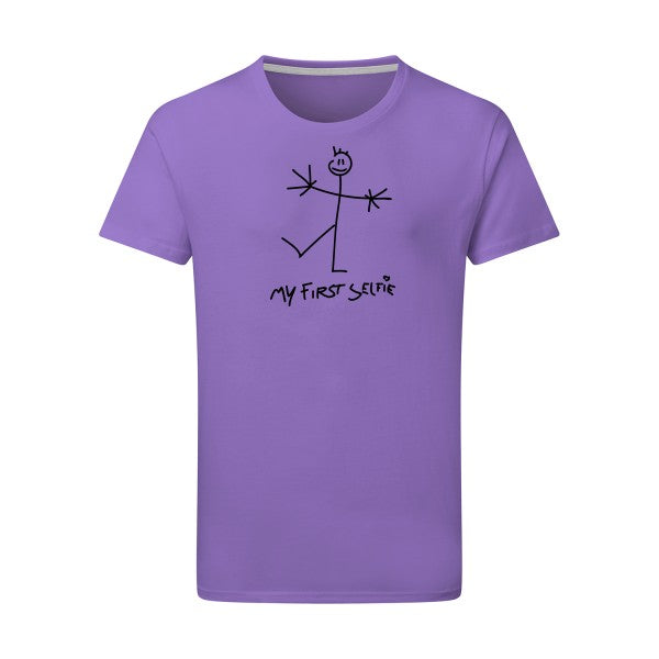 First Selfie - Flex noir Tshirt original Aster Purple  2XL