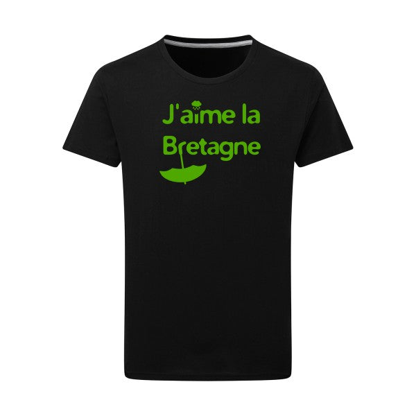 J'aime la Bretagne - Flex Vert pomme Tshirt original Dark Black  4XL