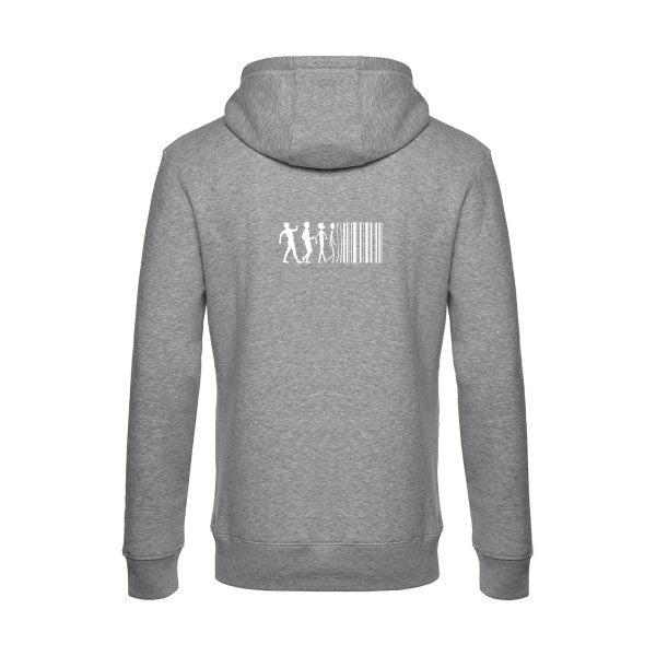 code-barre sweat shirt original Heather Grey flex Blanc impression Dos