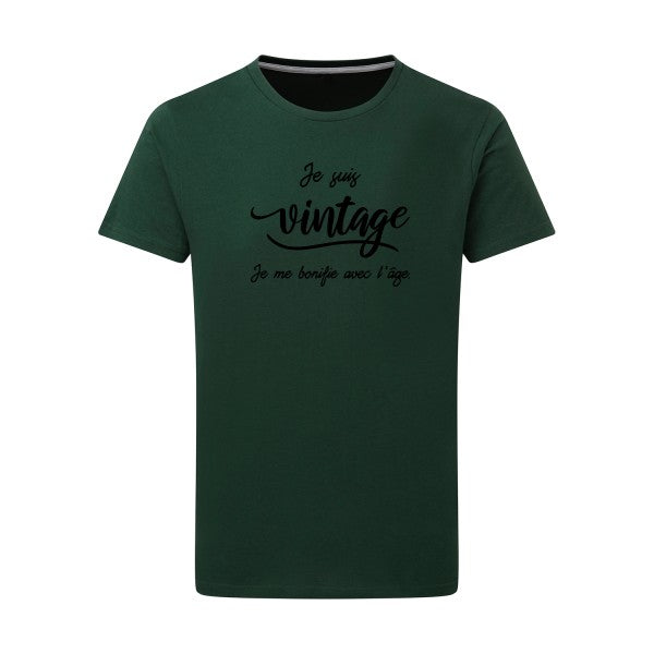 Je suis vintage  - Flex noir Tshirt original Bottle Green  2XL