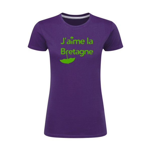 J'aime la Bretagne |Vert pomme |T shirt original femme|SG