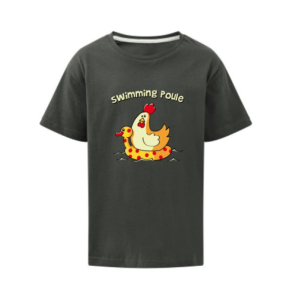 swimming poule SG - Kids T-shirt enfant Charcoal Taille 152 (11-12/2XL)