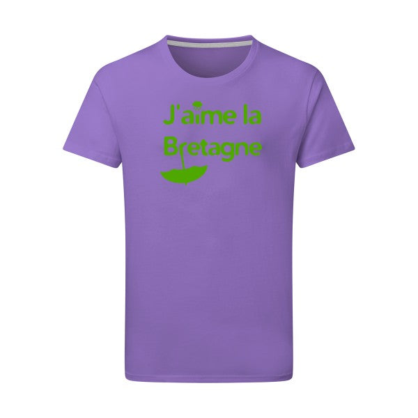 J'aime la Bretagne - Flex Vert pomme Tshirt original Aster Purple  2XL