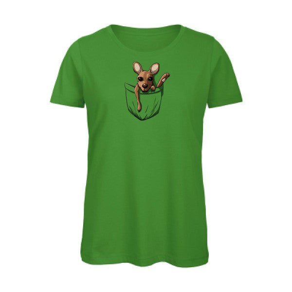 Dans-la-poche- - t-shirt original femme Real Green
