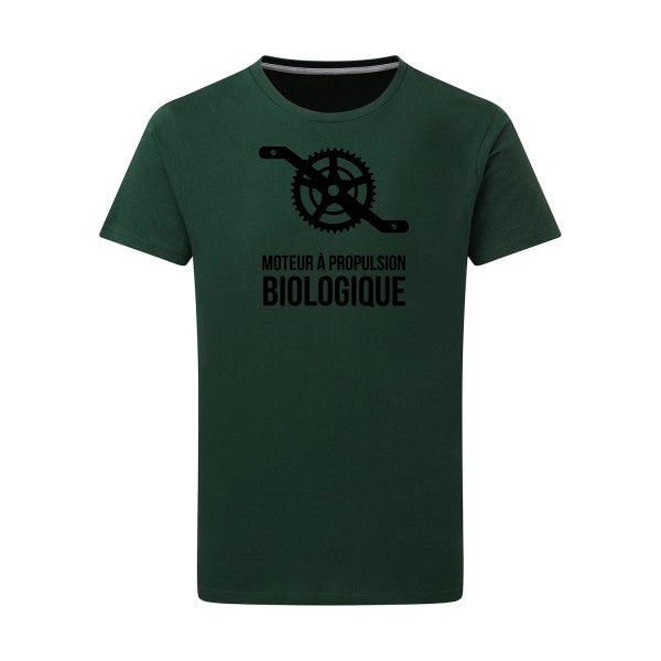 Cyclisme & écologie noir -Flex noir sur T-shirt SG  Bottle Green  2XL