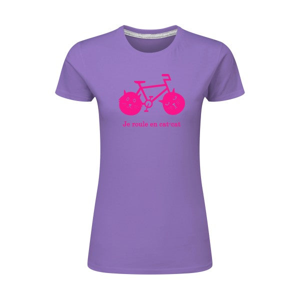 cat-cat bike | Rose Fluo |T shirt original femme|SG