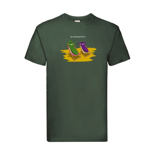 On n'est pas bio là ? Fruit of the loom 205 g/m² T-shirt/ bottle green