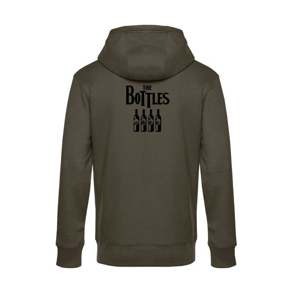 The-Bottles sweat shirt original Khaki flex Noir impression Dos