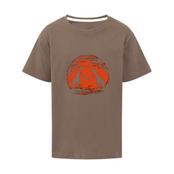 girafe SG - Kids T-shirt enfant Deep Taupe Taille 128 (7-8/L)