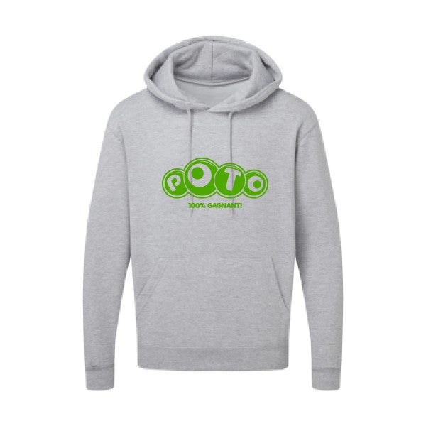 Poto Vert pomme |Sweat capuche imprimé homme