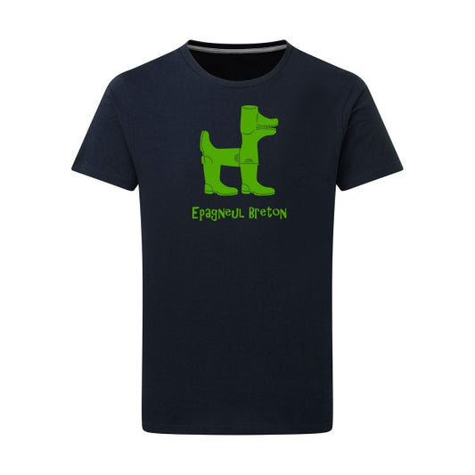 Epagneul breton vert pomme -Flex vert pomme sur T-shirt SG  Navy  5XL