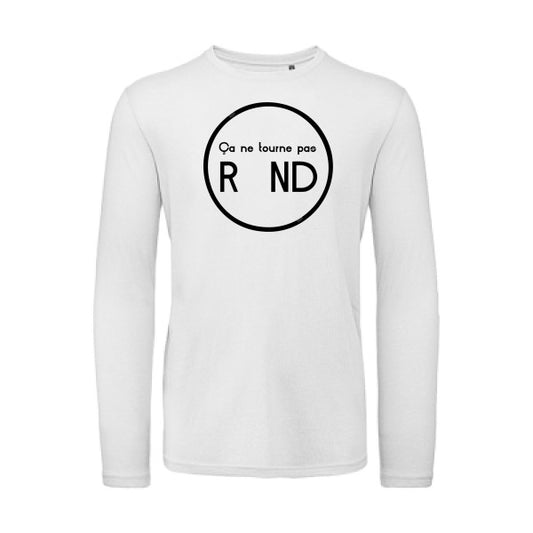 ça ne tourne pas rond ! Noir |T shirt bio homme rigolo manches longues