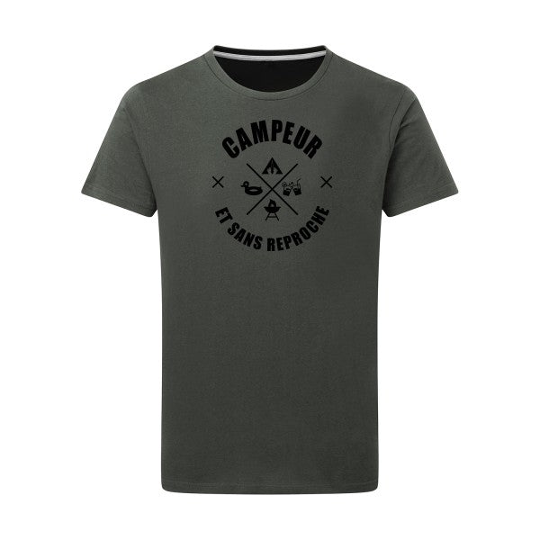 CAMPEUR... noir -Flex noir sur T-shirt SG  Charcoal  5XL