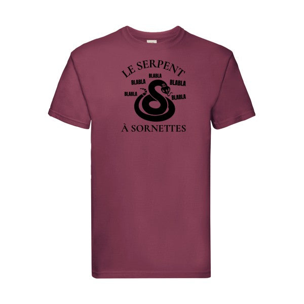 T-shirt|Serpent à Sornettes |Noir  |Fruit of the loom 205  G