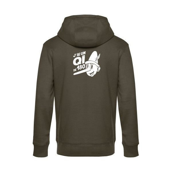 Quotient-intellectuel sweat shirt original Khaki flex Blanc impression Dos