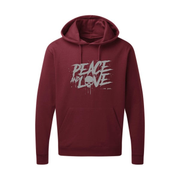 Peace or no peace |Sweat  capuche humoristique Gris 