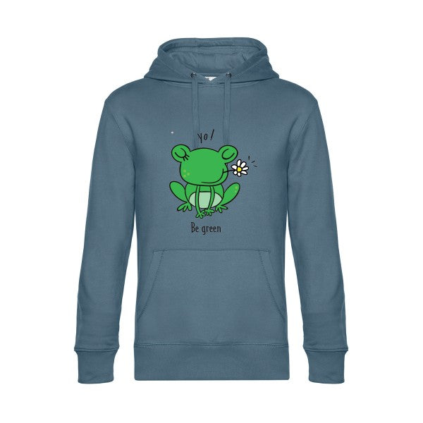 Be-Green-- Sweat à capuche original nordic blue - RueDuTeeshirt