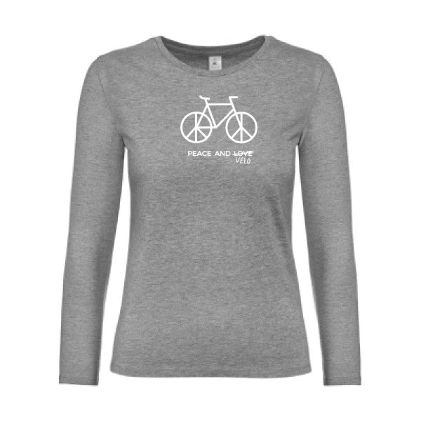t-shirt lsl femme Peace-and-velo Sport Grey flex blanc