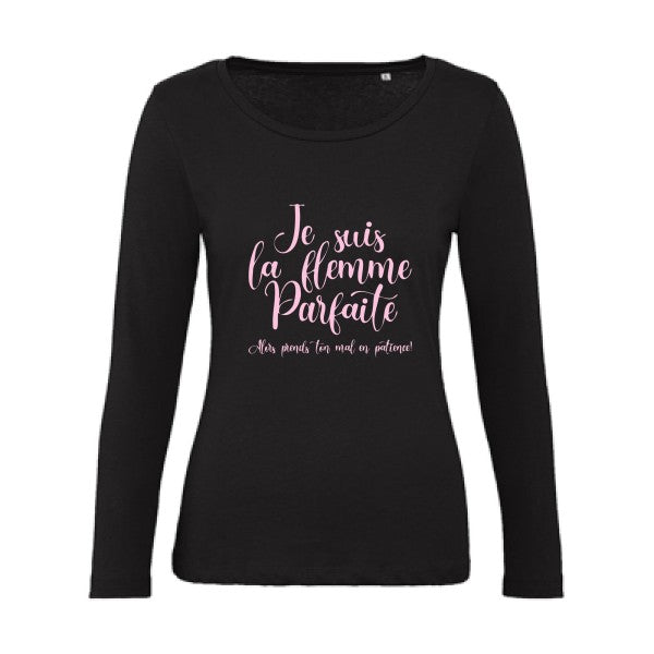 La flemme parfaite Rose |   T shirt manches longues femme|100% bio