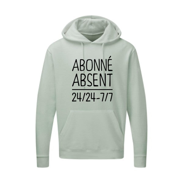 Abonné absent Noir |Sweat capuche imprimé homme