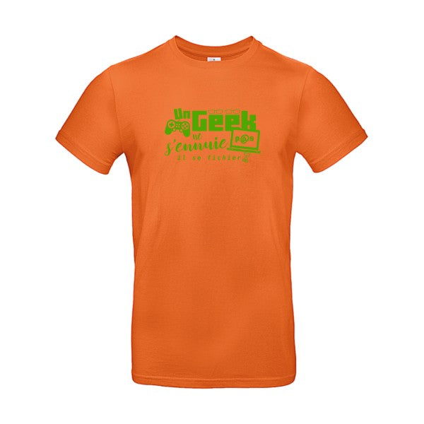 Un geek ne s'ennuie pas Flex Vert pomme |E190 T-shirt|Urban Orange||2XL