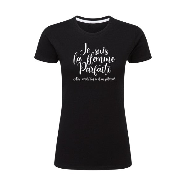 La flemme parfaite | Blanc |T shirt original femme|SG