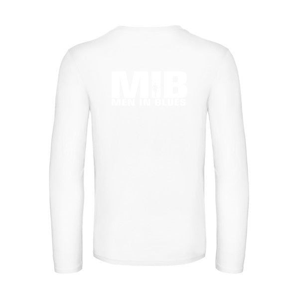 men in blues - t shirt- manches- longues- original- humour- White impression Dos