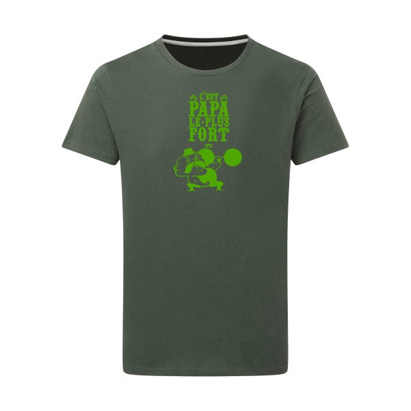 C'est qui le plus fort ? vert pomme -Flex vert pomme sur T-shirt SG  Thyme  2XL