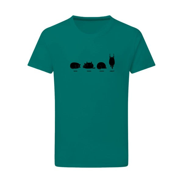 Journée type noir -Flex noir sur T-shirt SG  Emerald Green  2XL