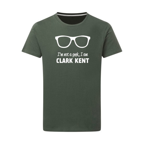 I am Clark Kent -Flex Blanc sur T-shirt SG  Thyme  2XL