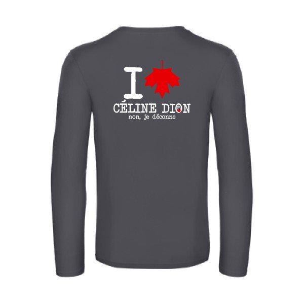 i-love-celine-t-shirt-manches-longues-original-humour -Dark Grey