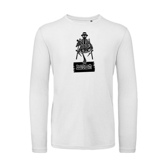 Y a-t-il une vie avant la mort ? Noir |T shirt bio homme rigolo manches longues