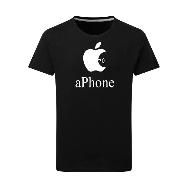 aPhone -Flex Blanc sur T-shirt SG  Dark Black  4XL