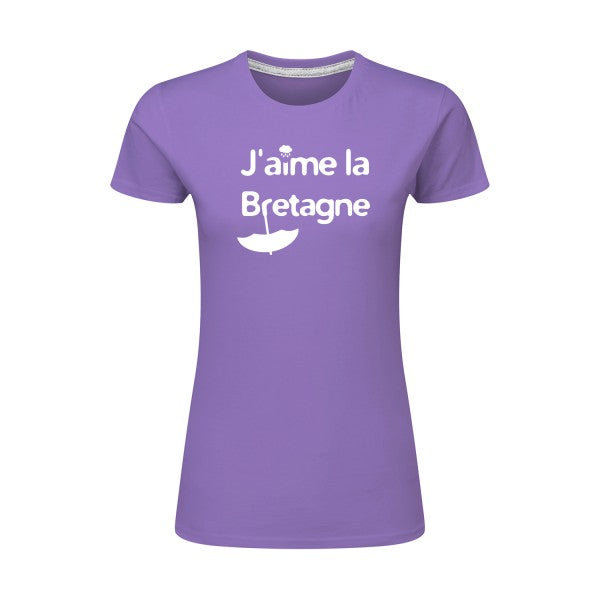 J'aime la Bretagne |Blanc |T shirt original femme|SG