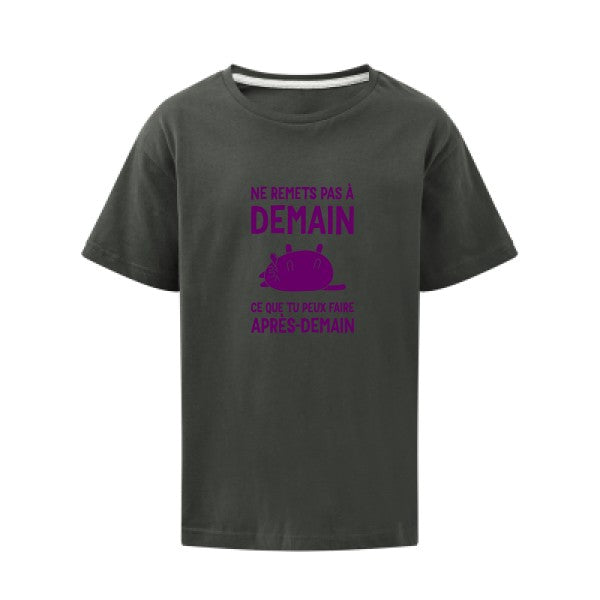 Ne remets pas à demain Flex Violet SG - Kids T-shirt enfant Charcoal Taille 152 (11-12/2XL)