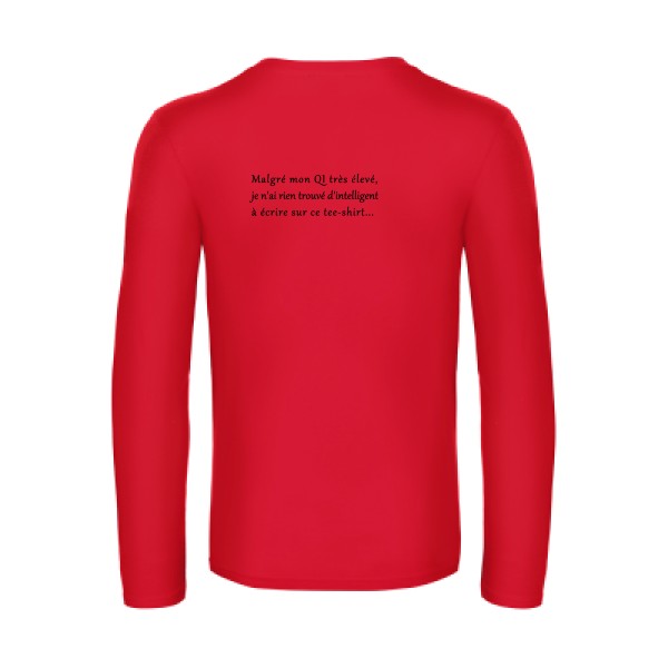 qi - t shirt- manches- longues- original- humour- Red impression Dos