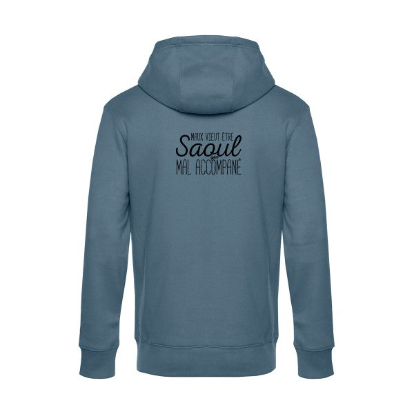 Maux-vieut-etre-Saoul sweat shirt original nordic blue flex Noir impression Dos