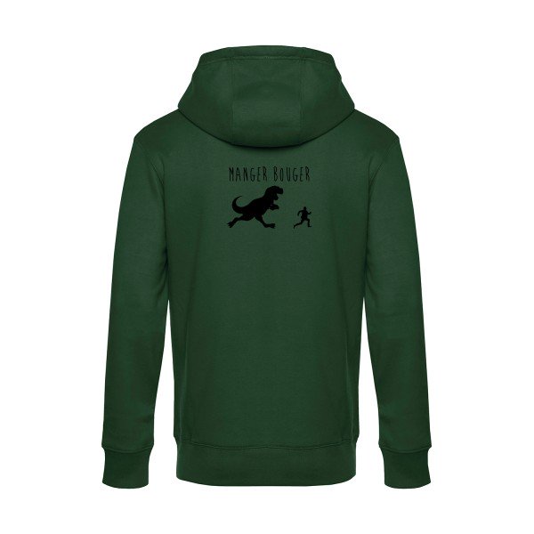 MANGER-BOUGER sweat shirt original Bottle Green flex Noir impression Dos