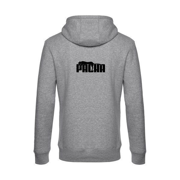 Pacha sweat shirt original Heather Grey flex Noir impression Dos
