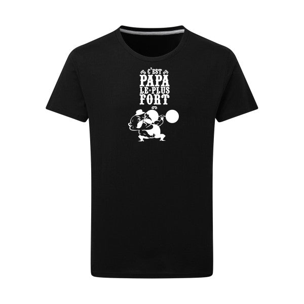 C'est qui le plus fort ? Blanc -Flex Blanc sur T-shirt SG  Dark Black  4XL