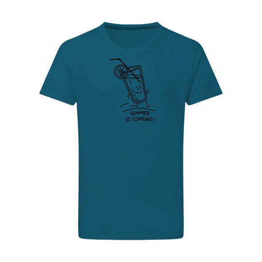 Summer is coming ! noir -Flex noir sur T-shirt SG  Petrol  2XL