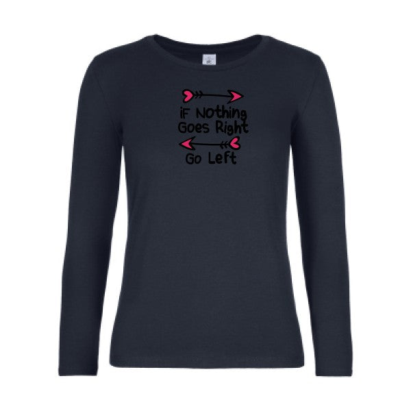 t-shirt lsl femme Go-right--B&C-E190-LSL-women--T-shirt-femme-manches-longues Navy flex 