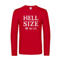 hell size  - t shirt- manches- longues- original- humour- Red impression Face