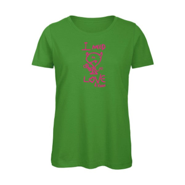 T shirt humour bio femme   femme bio|LOVER Rose Fluo 