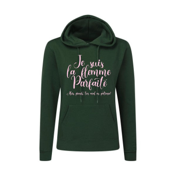 La flemme parfaite Rose |Sweat original à capuche Femme